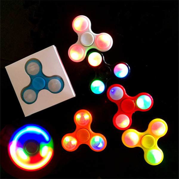 Finger Spinner Fidget Spinner LED Light ABS EDC Stress Wheel Hand Spinner For Kids Autism ADHD Anxiety Stress Relief Focus toys