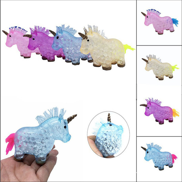 200PCS Squishy Unicorn Grape Ball Beads Vent Mesh Ball Latex Squeeze Decompression Anti Stress Reliever Children Kids Novelty To