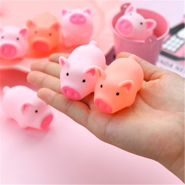 Mini Pink Pigs Toy Cute Vinyl Squeeze Sound pig Animals Lovely Antistress Squishies Squeeze Pig Toys for Kids Gifts