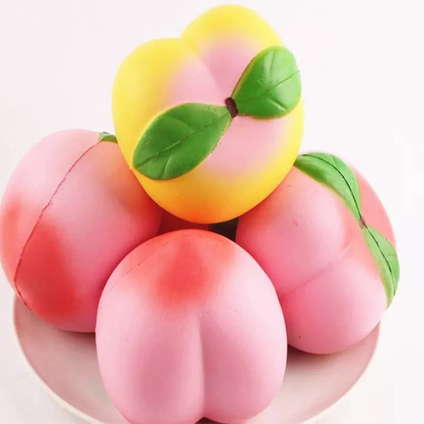 20PCS 10CM Jumbo kawaii Squishy Slow Rising Peach Pendant Phone Straps Charms Queeze Kid Toys Cute squishies Bread