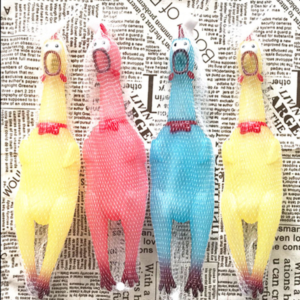 LED Creative Shrilling Chicken Pets Supplies Decompressing Rubber Toy Luminous Screaming Chicken Yellow/Red/Green New Arrival High Quality