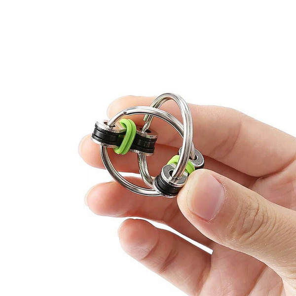 New Finger toy HandSpinner fidget keychain fidget key ring Decompression Toys OPP Bag Package Fidget Spinner Key Ring Fidge 