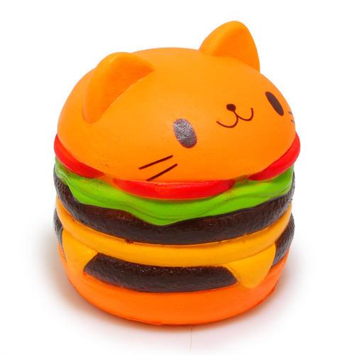 New Jumbo Squishy Slow Rising Scented Luky PU Cat Hamburger Squishy Gift Kawaii Squishies Wholesale Educational Toys For Children