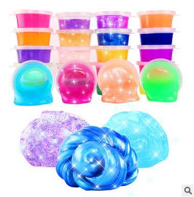 Colorful Crystal Mud Non-Toxic Jelly Mud 24 Colors Glowing Ramen Soil DIY Environmental Toys Decompression Toy