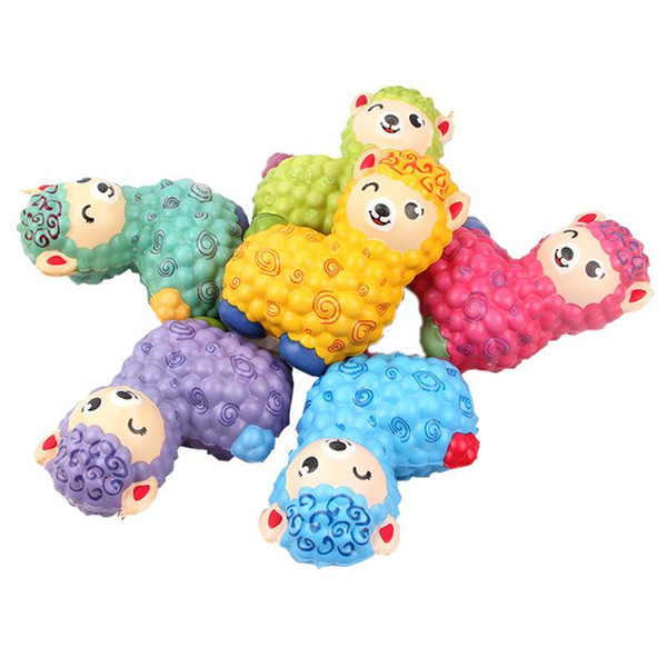 6 Colors Alpaca Squishy Jumbo Kawaii Soft Slow Rising Squishy Sheep Squeeze Bread Cake Kids Decompression Toy CCA11503 60pcs