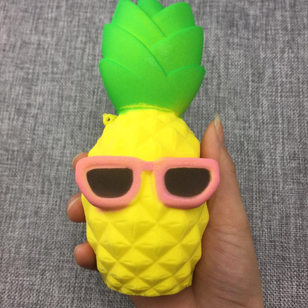 Pineapple Squishy Sunglasses Decompression Jumbo Scented Simulation Squishies Decoration Kids Toy Glasses Squeeze Gif