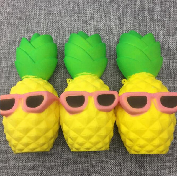 Pineapple Squishy Sunglasses Decompression Jumbo Scented Simulation Squishies Decoration Kids Toy Glasses Squeeze Gift Free Shipping