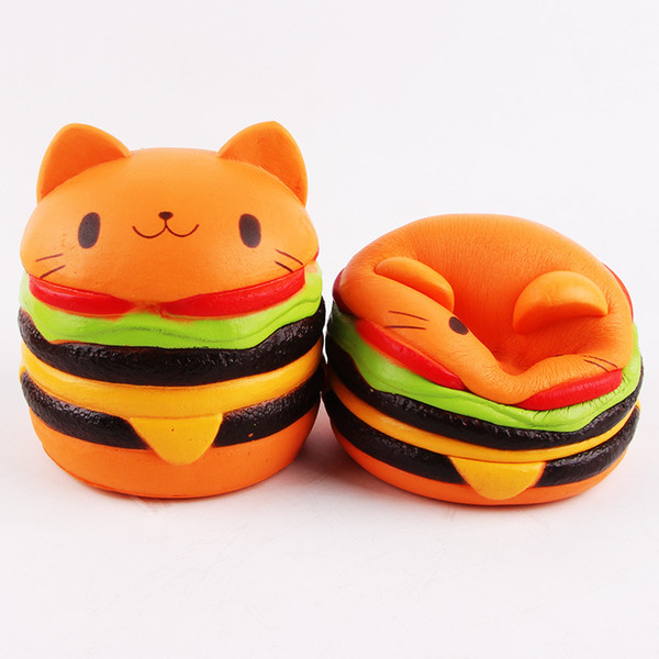 Jumbo Squishy Slow Rising Scented Luky Cat Hamburger Squishy Gift Kawaii Squishies Wholesale Educational Toys For Children