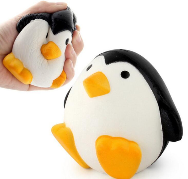 Squishy Penguin Male 12cm Slow Rising Toy Bread Relieve Stress Cake Kawaii Animal Cell Phone Strap Phone Pendant Key Chain Toy Gift