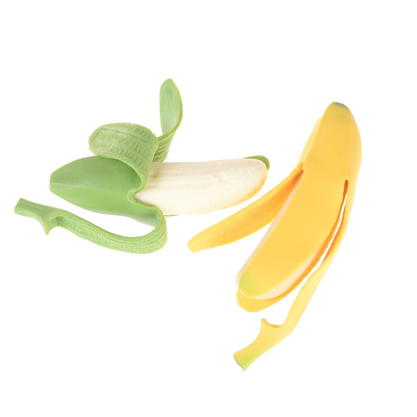 Simulation Banana Soft Joke Peeled Props Toys Antistress Simulation Banana Mischief Squeeze Toys LE26