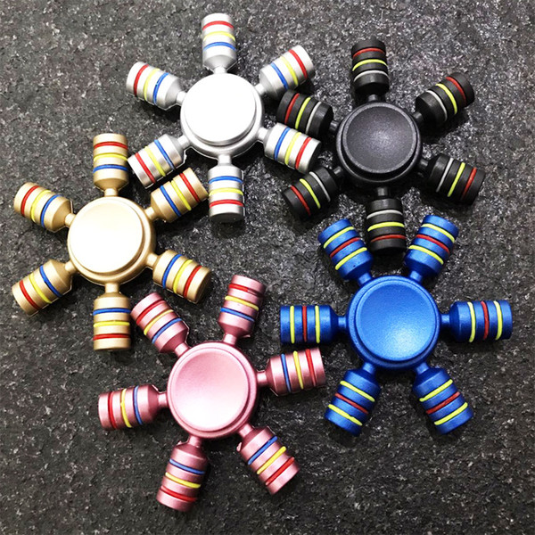 Hexagonal Fidget Spinner Hexa-spinner EDS Anti-stress Rotation Plastic Spinners Cooper Fidget Spinner Decompression Novelty Toy