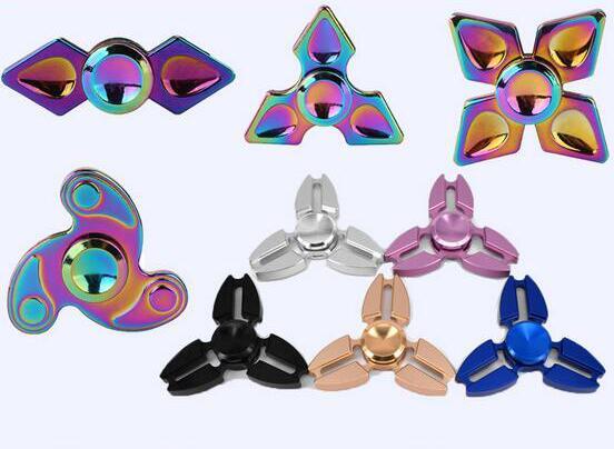 2017 Rainbow Fidget Spinner Hand Spinners Finger EDC Toys Tri-Spinner Spiral Gyro EDC Fidget With retail Box