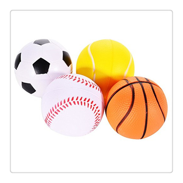 Fidget Stress Noverty Toy Balls Sprots Balls Mini Soft PU Sports Balls Basketball Football Tennis Baseball For Kids Fun Toys Free DHL