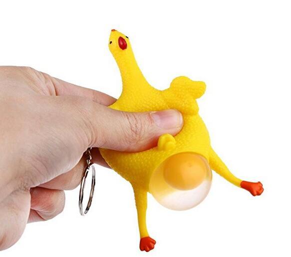 Funny Decompression Chicken Toy Squeeze Then Lay Eggs Reduce Stress Relief Ball Novelty Venting Anger Toys