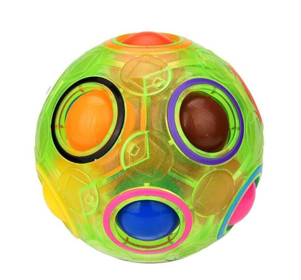 DHL Luminous Rainbow Ball Magic Cube Speed Football Glow Fun Spherical Puzzles Kids Educational Learning Toys Games for Adult Christmas Gift