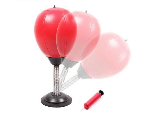 Wholesale- Stress Reliever Table-wall Pugilism Ball Desktop Punching Bag Vertical Boxing Ball Vent Decompression Office Toys Training Tools