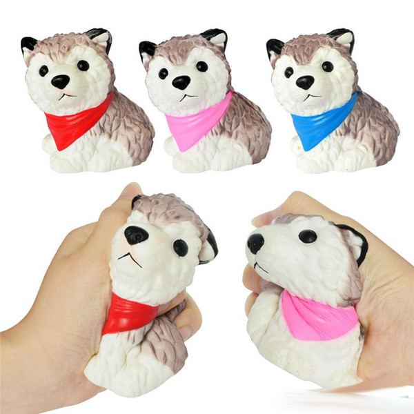 Cute Fidget PU husky dog toys Squishy Slow rebound squishy Simulation Funny Gadget Vent Decompression toy