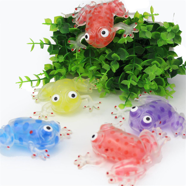 Cute 6CM New Squishy Squeeze Stress Toys Frog Bead Ball Anti Stress Novelty Gadgets Toys For Children Gift Phone Straps