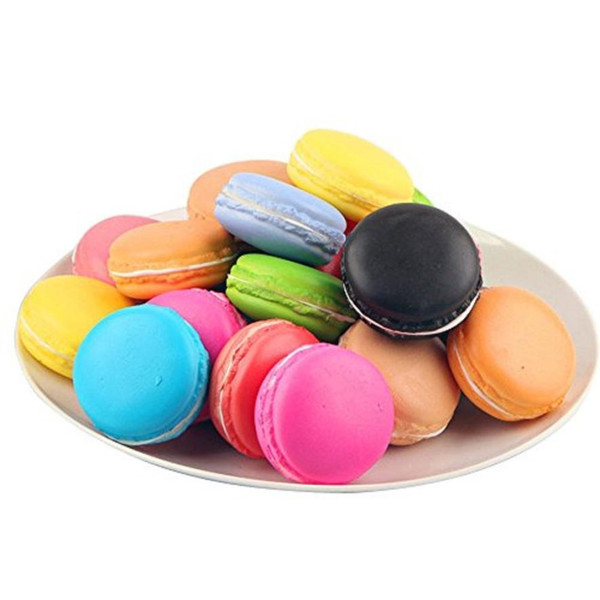 DHL 5CM Slow Rising Squishy Charm Macaroon Kawaii Squishies Squeeze Cream Scented Decompression Toys Color Mixed