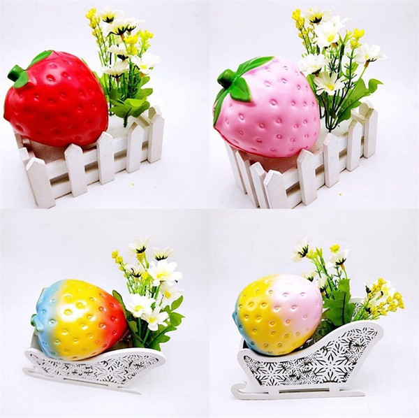 Squishy Strawberry Toy Squeeze Funny Gifts Lovely Imitation Fruitage Slow Rising Beautiful Decoration Scented Jumbo Kawaii Big Phone Pendant