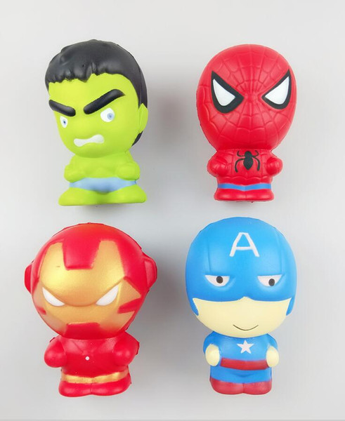 Squishy Avengers Marvel Heros Toys Spider Man Iron Man The Hulk Captain America Toy Slow Rising Funny Gifts Gadget Cartoon Decoration