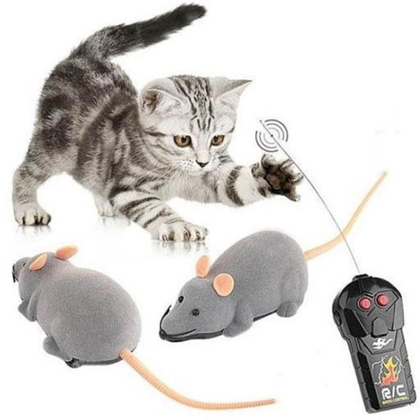 Wireless RC Mice Cat Toys Remote Control False Mouse Novelty RC Cat Funny Playing Mouse Toys For Cats DropC3