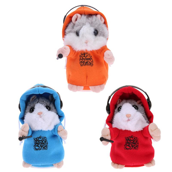 Electronic Talking Hamster Mouse Pet Plush Toy Sound Repeat Recording Hamster Kids Educational Toy for Children Gift