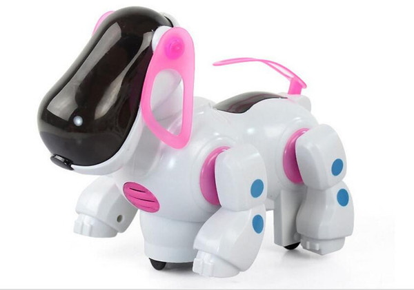 Electric dog with light and music caster shook his head and tail children's educational toys wholesale supply Free Shipping