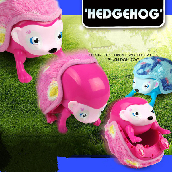 Interactive Pet Hedgehog with Multi-modes Lights Sounds Sensors Light-up Eyes Wiggy Nose Walk Roll Headstand Curl up Giggle Toys