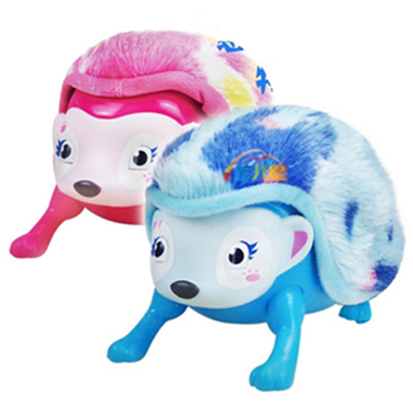 New Interactive Pet Hedgehog with Multi-modes Light Sound Sensor Light-up Eyes Nose Walk Roll Headstand Toy Electronic Pet Toys T2I139