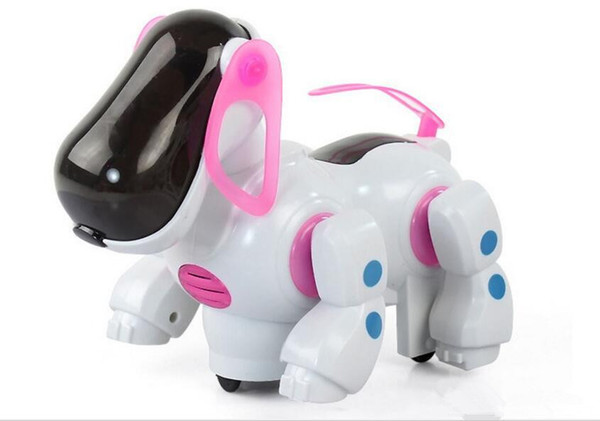 hot sale Electric dog with light and music caster shook his head and tail children's educational toys wholesale supply Free Shipping