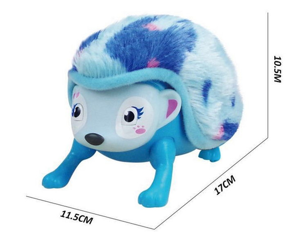 LNL Interactive Pet Hedgehog with Multi-modes Lights Sounds Sensors Light-up Eyes Wiggy Nose Walk Roll Headstand Curl up Giggle Toys for Kid