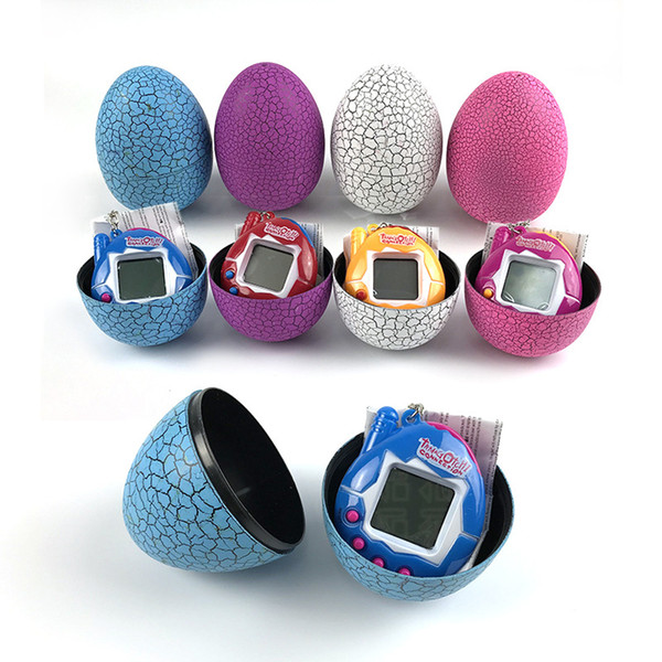 Tamagotchi Pet Tumbler Toys mixed color Dinosaur Egg Virtual Pets on a Keychain Digital Pet Electronic Game toys Perfect kids gift