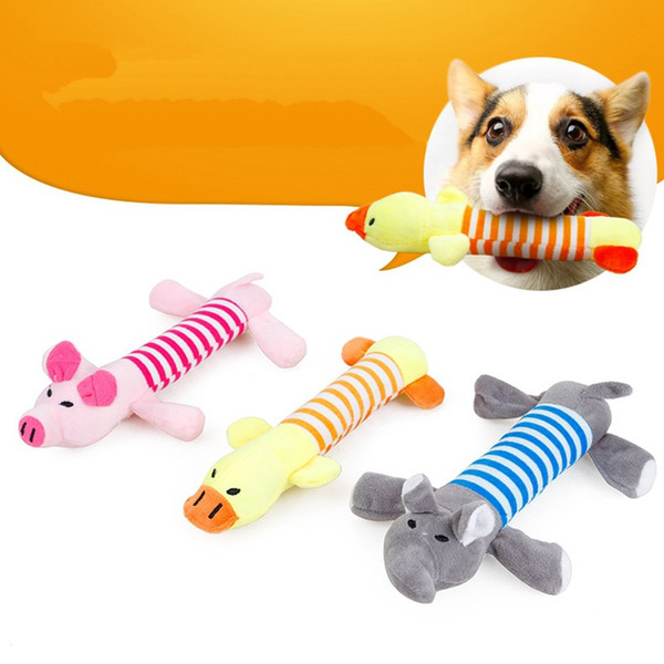 Pet Interactive Puppy Dog Chew Teething Toys Soft Stuffed Animals Pig Elephant Duck Toys Plush Toys