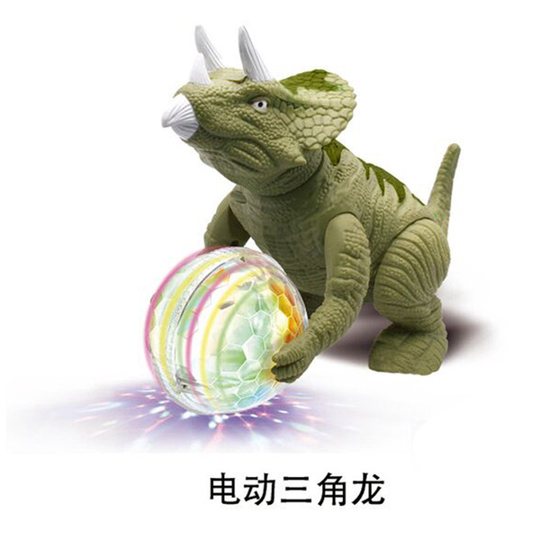 Jurassic Dinosaur world Figures Triceratops Electric With lights Barking Children's Dinosaur Toys