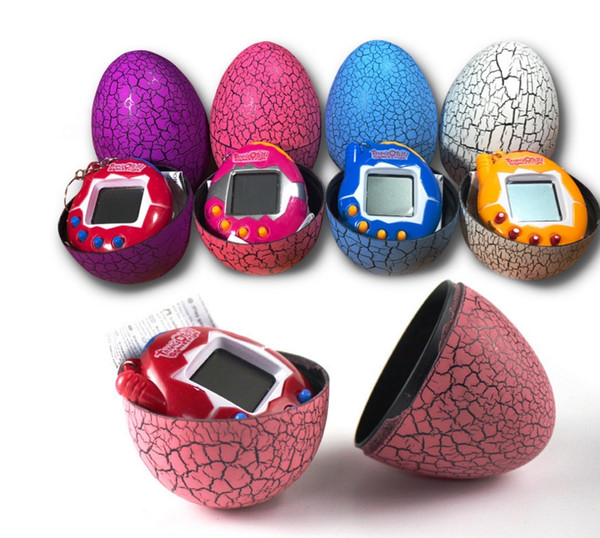 Newest Retro Dinosaur Egg Tumbler Virtual Cyber Digital Pets Electronic Game Machine Electronic Digital Toy Handheld Game Pet Machine