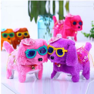 New Arrival Plush Dog Toys Can Make Sound Shiny Advancing Backwards Kid's Toys Cute Dogs Good Quality Electronic Dog Toys