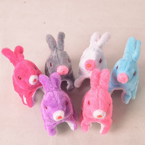 Electric plush light rabbit will jump will call simulation animal cartoon puzzle toy stalls wholesale supply wholesale