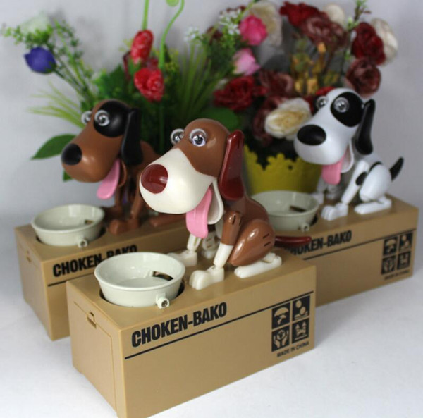 Cartoon Dog Model piggy bank Eat Bank Money Save Pot Saving Coin Box Creative Gift can't resist Taste So Good I Love money