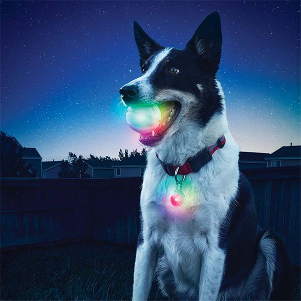 2017 new Puzzle dog ball LED pet light dog bite ball luminous nausea dog toy foreign trade explosion