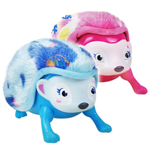 Interactive Pet Hedgehog with Multi-modes Light Sound Sensor Light-up Eyes Nose Walk Roll Headstand Toy Electronic Pet Toys T2I139