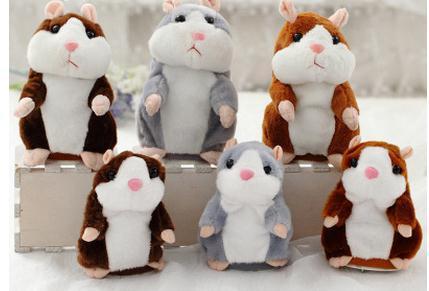 15cm Lovely Talking Hamster Speak Talk Sound Record Repeat Stuffed Plush Animal Kawaii Hamster Toys For Children c281