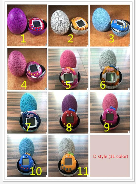 DHL 50PCS 10 style New Retro Game Toys Pets In One Funny Toys Vintage Virtual Pet Cyber Toy Tamagotchi Digital Pet Child Game Kids