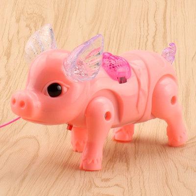 kids toys for kids Novelty Electronic Pet lovely rope traction creative lighting catoon pig gift for baby