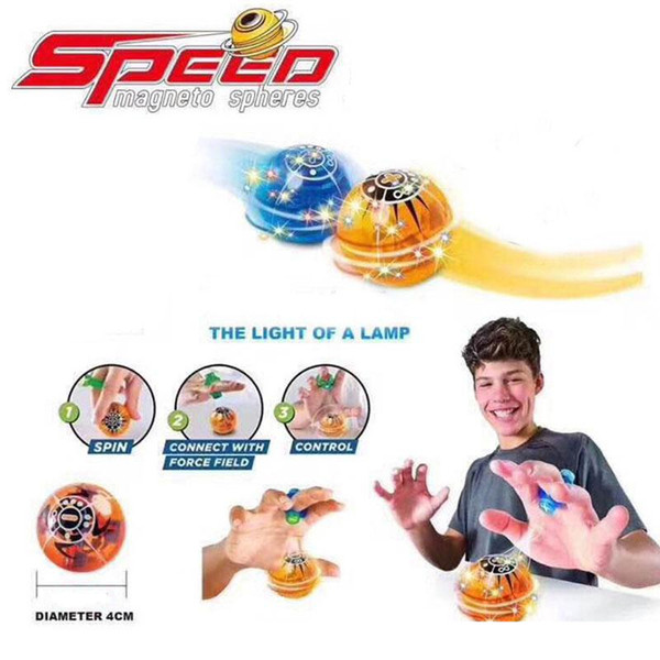 Christmas toy Speed Magneto Spheres Magnetic Ball Finger Ring Fidget Spinner Toy SPEED Flash Lamp Colorful Fingers for Kids Toy Gift