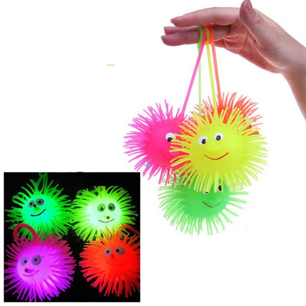 Light-Up Stress Balls Sensory LED Flashing Bumpy Puffer Ball Toys Magic Ball Children Kids Amusement Toy