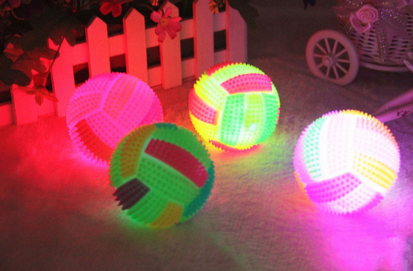 FUN FINGER FLASHING LIGHT UP FLASHING HIGH BOUNCING BALLS LED VOLLEYBALL KIDS Activity Gift Amusement Toys