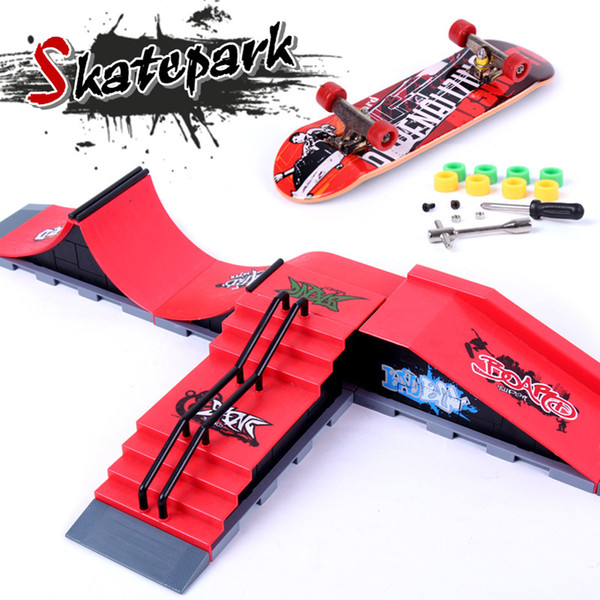 Wholesale-Ultimate Parks Ramp Parts A-F Finger Skateboard Fingerboard Ramps Skate Park For Tech Dec Mini Skateboard Toy Finger Board Toy