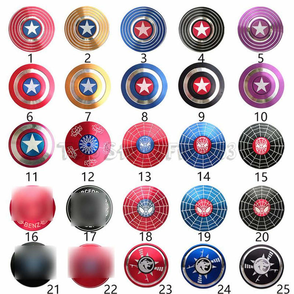 Fidget Spinner Toy American Captain 25 Design Fast Bearing Spider Finger Hand Spinner gyro EDC ADHD Rotation Anti Stress Aluminum alloy Man