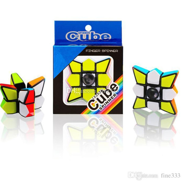 Novelty 7 CM Magic Cube Gyro One order Cube Finger Gyro Toy Magic three-dimensional deformation finger spinning top wholesale